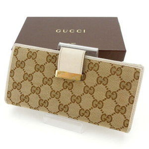 Gucci long Wallet GG canvas beige brown accessory